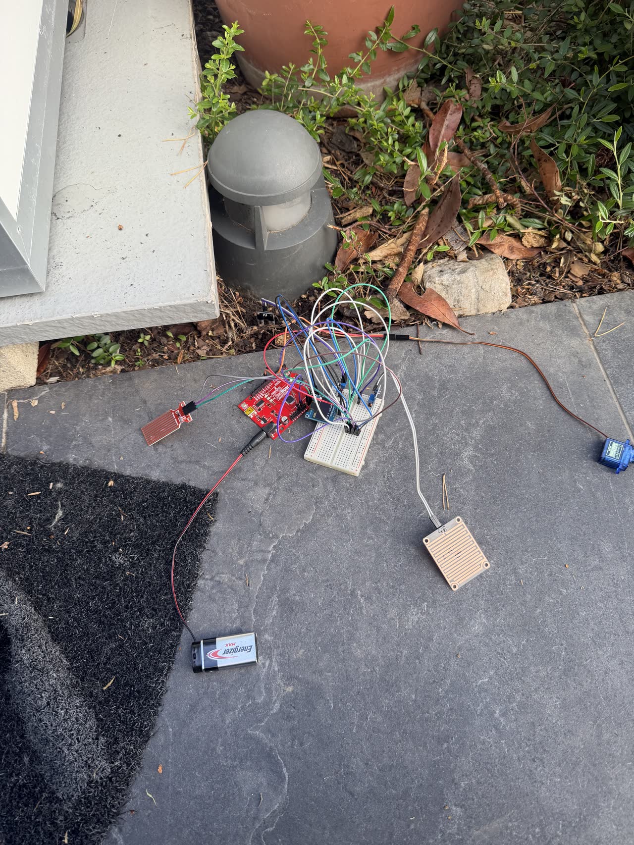 SeaPerch hardware spread with servos and a waterproof probe